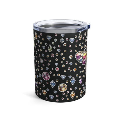 “BEEJEWEL” Tumbler – 10oz in Black — sweet like nectar, sharp like truth 🐝✨💎
