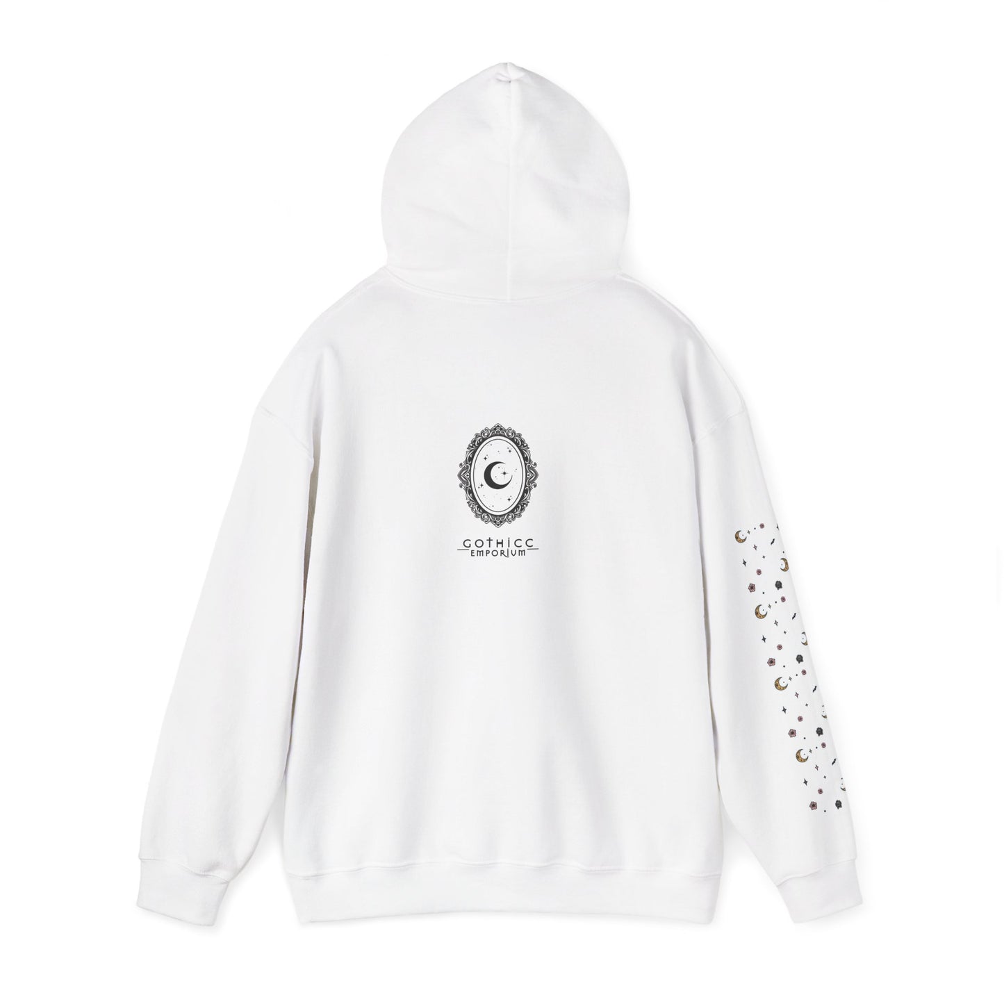 🕸️“Soft Goth” Unisex Heavy Blend™ Hooded Sweatshirt — dreamy, deadly, and not here to be tamed 🖤🌙🕸️✨