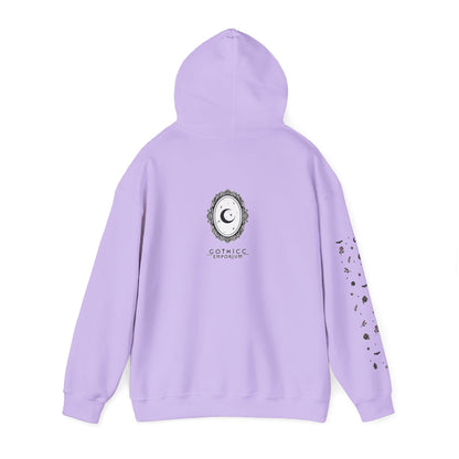 🔮“Thicc Witchyy” Unisex Heavy Blend™ Hooded Sweatshirt — curvy, cursed, and casting chaos 🖤🕯️🌙✨