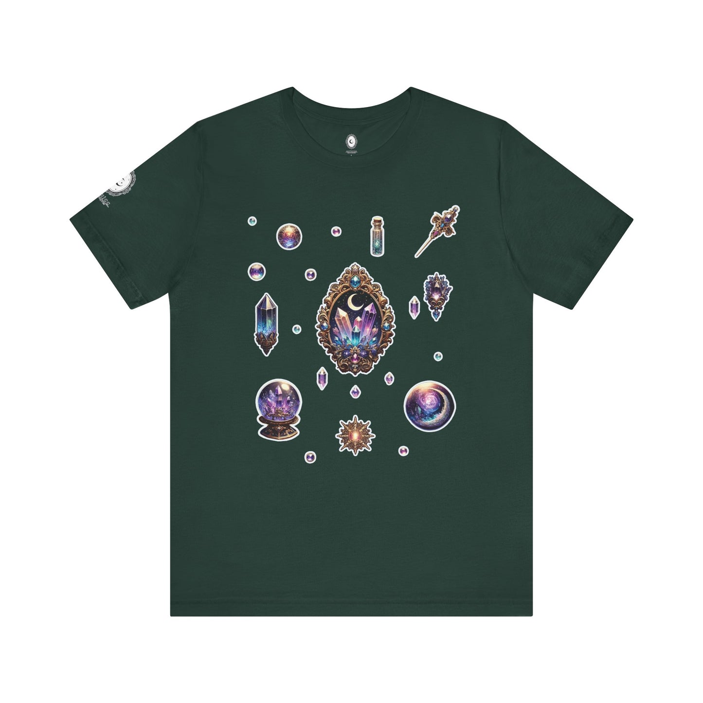 “Crystal Gem” Unisex Jersey Short Sleeve Tee — smooth, sharp, and charged with cosmic energy 💎🌌🖤
