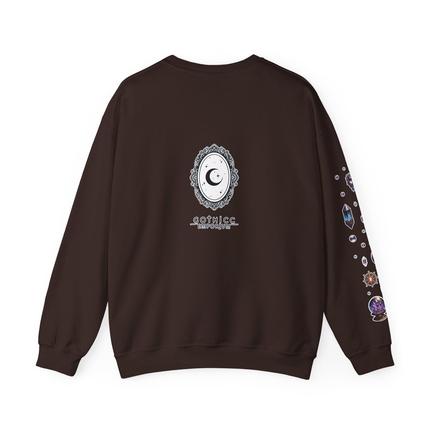 “Crystal Gem” Unisex Heavy Blend™ Crewneck Sweatshirt — soft, strong, and sparkling 💎🌌🖤