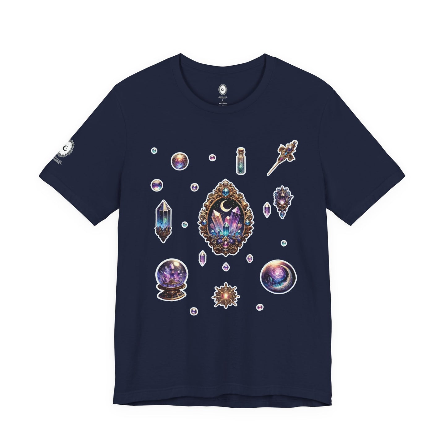 “Crystal Gem” Unisex Jersey Short Sleeve Tee — smooth, sharp, and charged with cosmic energy 💎🌌🖤
