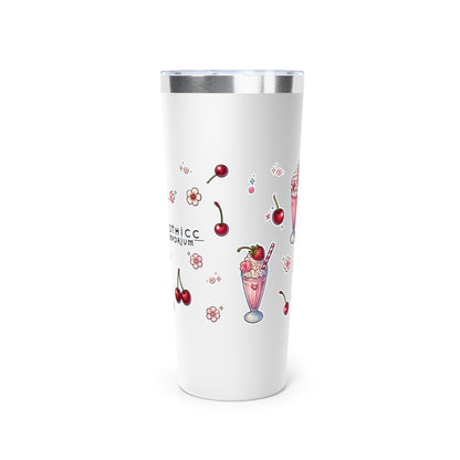 “Milkshake” Copper Vacuum Insulated Tumbler – 22oz — bold, chilled, and curvy with a kick 🐄🥤🖤✨