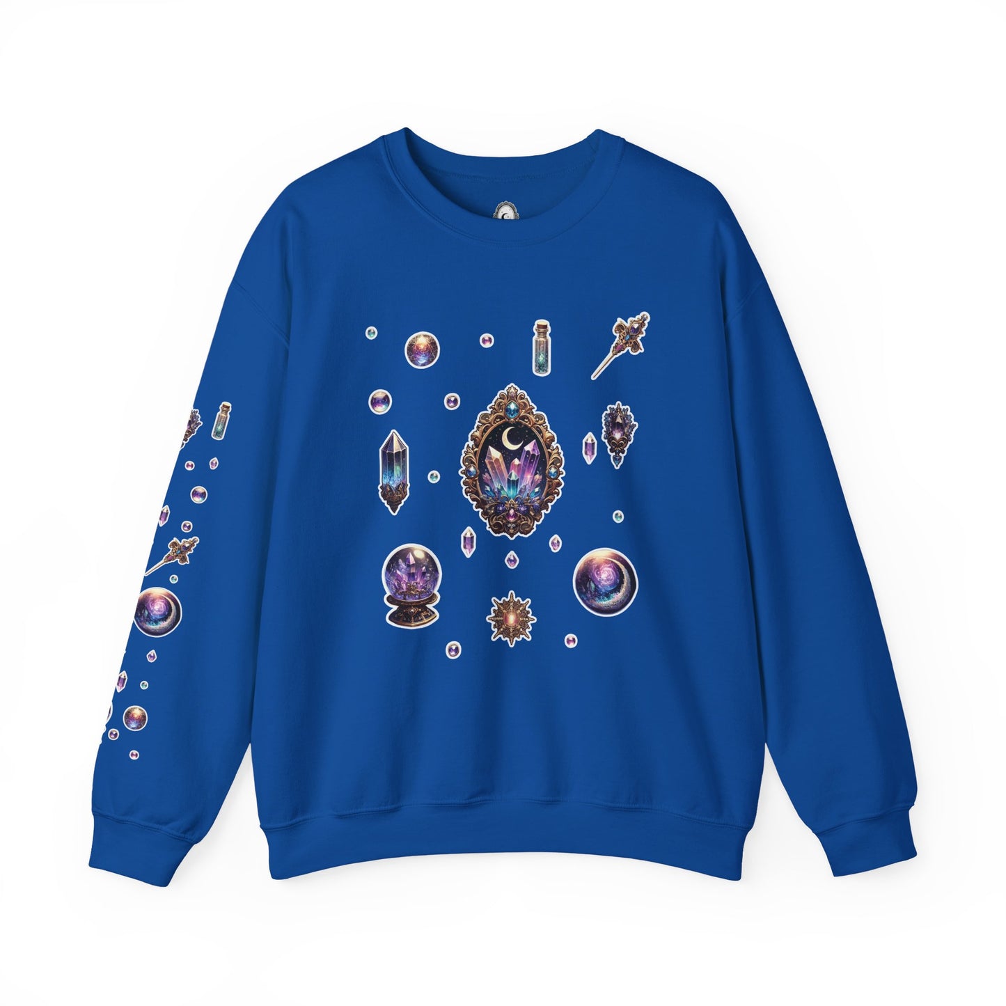 “Crystal Gem” Unisex Heavy Blend™ Crewneck Sweatshirt — soft, strong, and sparkling 💎🌌🖤