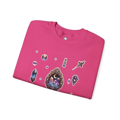“Crystal Gem” Unisex Heavy Blend™ Crewneck Sweatshirt — soft, strong, and sparkling 💎🌌🖤