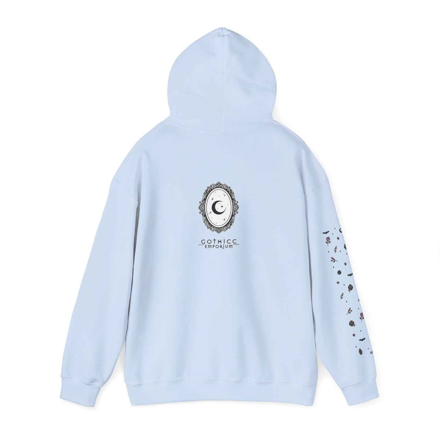 🔮“Thicc Witchyy” Unisex Heavy Blend™ Hooded Sweatshirt — curvy, cursed, and casting chaos 🖤🕯️🌙✨