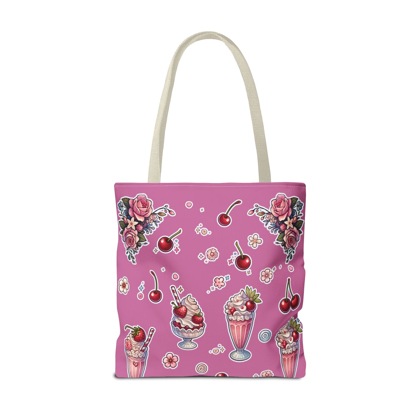 🖤“Milkshake Cow” Tote Bag in Pink — thicc, sweet, and built to carry drama 🐄🛍️🍓