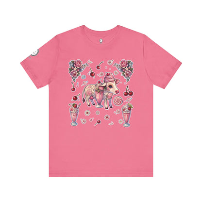 “Milkshake Cow” Unisex Jersey Short Sleeve Tee — soft, sassy, and sweet enough to spill 🐄🥤💅🖤