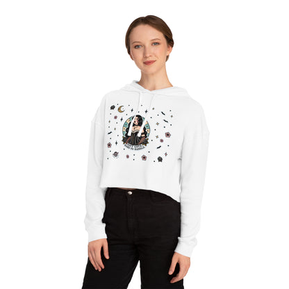 “Soft Goth” Cropped Hooded Sweatshirt — tender, toxic, and softly unbothered 🖤🌫️🕸️✨
