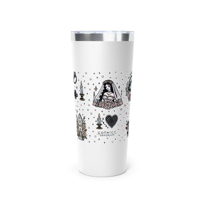 “Bride” Copper Vacuum Insulated Tumbler – 22oz — cold-hearted, hot-blooded, and ready to say I brew 💍🔥🥂🖤