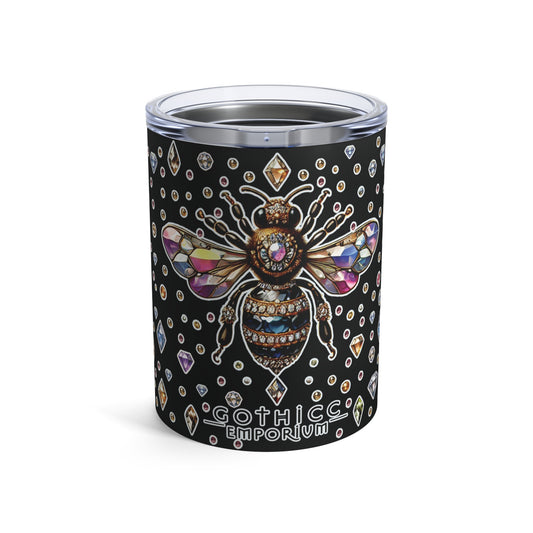 “BEEJEWEL” Tumbler – 10oz in Black — sweet like nectar, sharp like truth 🐝✨💎