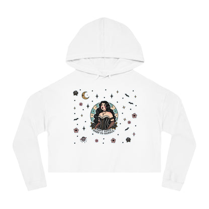 “Soft Goth” Cropped Hooded Sweatshirt — tender, toxic, and softly unbothered 🖤🌫️🕸️✨