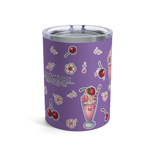“Milkshake Cow” Tumbler – 10oz purple— curvy, caffeinated, and ready to mooo-ve 🐄🥤🖤✨