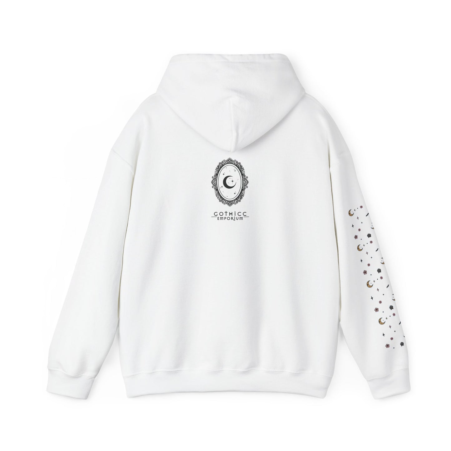 🕸️“Soft Goth” Unisex Heavy Blend™ Hooded Sweatshirt — dreamy, deadly, and not here to be tamed 🖤🌙🕸️✨