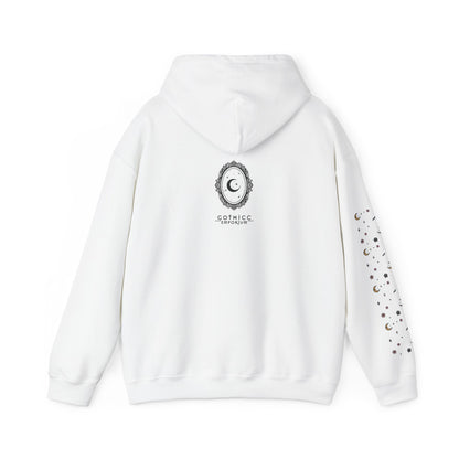🕸️“Soft Goth” Unisex Heavy Blend™ Hooded Sweatshirt — dreamy, deadly, and not here to be tamed 🖤🌙🕸️✨